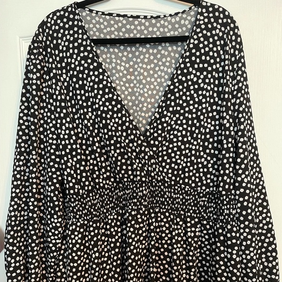 SHEIN Black and White Polka Dot Maxi Dress - Picture 1 of 4